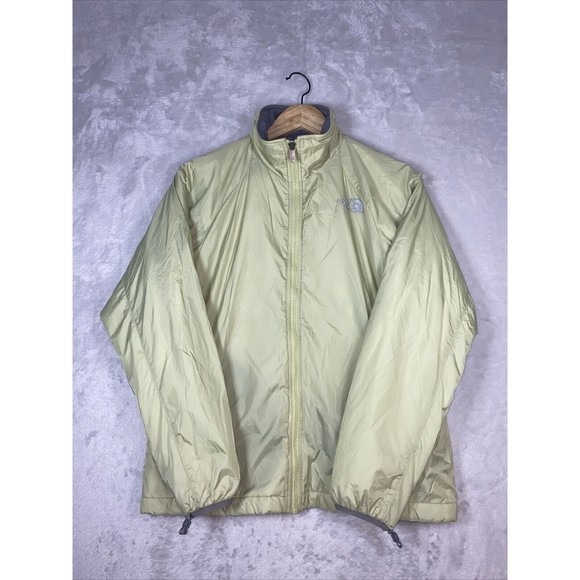 The North Face Pale Lime Green Full Zip Lined ‎ Jacket Size M - Picture 1 of 6